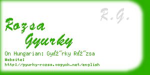 rozsa gyurky business card